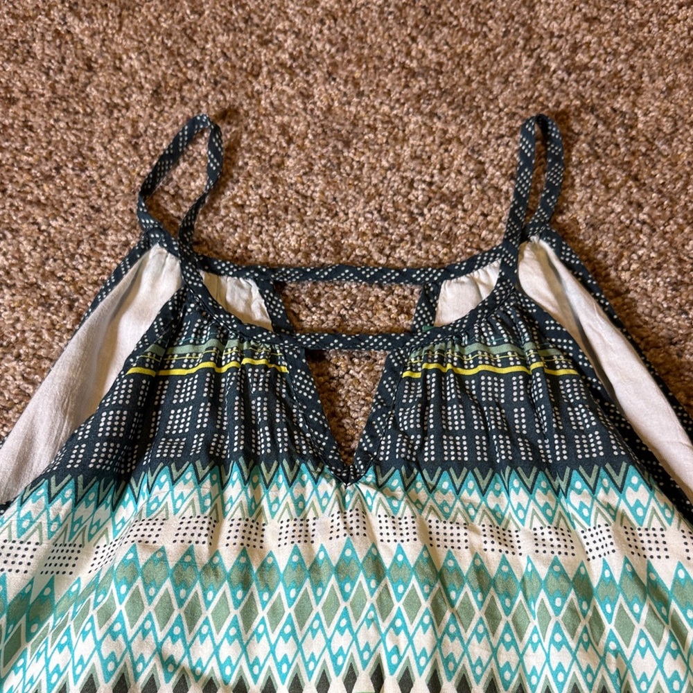 Prana Geometric Green and Black Maxi Dress - Picture 3 of 4